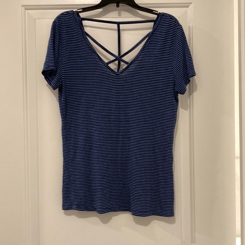 Blue stripped shirt. Size small.